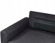 Narożnik rozkładany dla 3 osób NASSJO Len syntetyczny Czarny Prawostronny 10