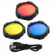Latarka Lean Latarka LED Szperacz 6 Trybów Powerbank Wymienne Filtry 19 cm 10