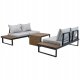 Zestaw Mebli Ogrodowych MARBELLA z Sofą Narożnikiem i Stolikiem SZARY 2