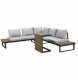 Zestaw Mebli Ogrodowych MARBELLA z Sofą Narożnikiem i Stolikiem SZARY 3