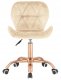 Krzesło obrotowe VASTO OFFICE VELVET BEIGE ROSE GOLD 2