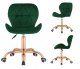 Krzesło obrotowe VASTO OFFICE VELVET FOREST GREEN ROSE GOLD 1