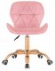Krzesło obrotowe VASTO OFFICE VELVET PINK ROSE GOLD 3
