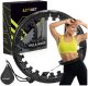 Actiget Hula hop z obciążeniem 24 elementy składane, z wypustkami do treningu cardio i fitness, czarne UNIWERSALNY 1
