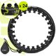 Actiget Hula hop z obciążeniem 24 elementy składane, z wypustkami do treningu cardio i fitness, czarne UNIWERSALNY 18