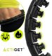 Actiget Hula hop z obciążeniem 24 elementy składane, z wypustkami do treningu cardio i fitness, czarne UNIWERSALNY 10