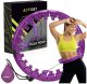 Hula hop z obciążeniem 24 elementy składane, z wypustkami do treningu cardio i fitness, fioletowe UNIWERSALNY 1
