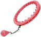 Hula hop z obciążeniem 24 elementy składane, z wypustkami do treningu cardio i fitness, czerwone UNIWERSALNY 13