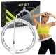 Hula hop z obciążeniem 16 elementów składane, z wypustkami i licznikiem fitness, biało-szare UNIWERSALNY 1