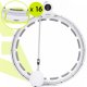 Hula hop z obciążeniem 16 elementów składane, z wypustkami i licznikiem fitness, biało-szare UNIWERSALNY 18
