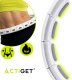 Hula hop z obciążeniem 16 elementów składane, z wypustkami i licznikiem fitness, biało-szare UNIWERSALNY 19