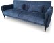 Sofa wypoczynkowa Dalia granatowa z funkcją spania kanapa szenilowa 1
