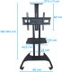 Stojak do telewizora 32"-70", na kółkach, do 45,5kg, VESA, regulacja 7