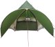 vidaXL Namiot Teepee dla 5 osób Zielony i szary 600 x 600 x 347 cm 6