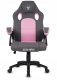 Fotel Lugano Fotel obrotowy do biurka CARRERA M STONE GREY + PINK FABRIC 2