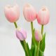 Saska Garden BUKIET 5 TULIPANÓW JASNO RÓŻOWYCH 39CM JAK ŻYWYCH DEKORACJA WIOSENNA 3