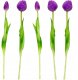 Saska Garden BUKIET 5 TULIPANÓW PIWONIOWYCH FIOLETOWYCH 39CM JAK ŻYWYCH DEKORACJA WIOSENNA 4