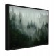 Wallarena Obraz W Ramie Na Metalu Las we mgle Natura Do Sypialni Salonu 150x100 1