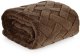 Design 91 Koc 150x200 CARO ciemnobrązowy mikroflano jodełka 340gsm 1