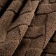 Design 91 Koc mikroflano CARO 200x220 ciemnobrązowy jodełka 6