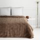 Design 91 Koc mikroflano CARO 170x210 ciemnobrązowy jodełka 3