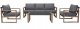 kontrast Zestaw Mebli Ogrodowych DUISBURG Sofa Fotel Stolik ANTRACYT / BRĄZOWY 1