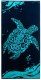 Decoking Duży ręcznik plażowy TURTLE 90x180 granatowy frotte DecoKing 1