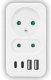LTC Rozgałęźnik sieciowy: 1 gniazdo okrągłe z uz.+ 1 gniazdo płaskie + 2x USB + 2x USB-C, 3,1A, biały 7