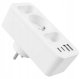 LTC Rozgałęźnik sieciowy: 1 gniazdo okrągłe z uz.+ 2x gniazdo płaskie + 2x USB + 2x USB-C 3,1A Biały 3