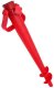 ProBeach BAZA MOCOWANIE DO PARASOLA PLASTIKOWA WKRĘCANA 39CM CZERWONA 1