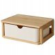 Bathroom Solutions Organizer z szufladą VAKKO, bambus i melamina, 19,5 x 14,8 cm 1
