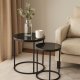 Home Styling Collection Zestaw 2 stolików z marmurowym blatem MARMER 2