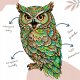 Mruu&Pruu Puzzle Drewniane Sowa 430 el. Puzzle sowa Puzzle drewniane ptak Mądra Sowa 2