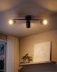 Lampa sufitowa Beliani Lampa spot 3-punktowa NYANDO Metal Czarny 1