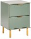 Beliani Szafka nocna 2 szuflady WALPOLE Zielony 1