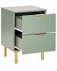 Beliani Szafka nocna 2 szuflady WALPOLE Zielony 5