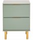 Beliani Szafka nocna 2 szuflady WALPOLE Zielony 6