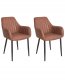 Beliani Zestaw 2 krzeseł do jadalni WELLSTON Brązowy 1