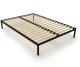 Auping Stelaż Łóżka BED ALU 140x200 Metalowy Drewniane Listwy Nowoczesny CZARNY 1