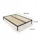 Auping Stelaż Łóżka BED ALU 140x200 Metalowy Drewniane Listwy Nowoczesny CZARNY 5