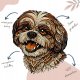 Mruu&Pruu Puzzle Drewniane Shih Tzu Uroczy Piesek 400 el. 3 mm Układanka drewniana 2