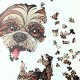 Mruu&Pruu Puzzle Drewniane Shih Tzu Uroczy Piesek 400 el. 3 mm Układanka drewniana 7