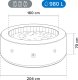 Avenli Spa ogrodowe, jacuzzie pompowane AVENLI NICE 6 osobowe 240x70 silver 49