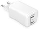 Ładowarka LMP USB-C GaN Dual Power Adapter 65W, QC 3.0 & PD, for all iPhone, iPad and other USB-C devices, variable charging power (max. 65W), 2 USB-C port, white 1