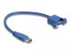 Kabel USB Delock USB-A - USB-A 0.25 m Niebieski (86994) 1