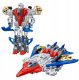 LeanToys Robot Myśliwiec Bojowy 2w1 Światła Dźwięki Czerwono-Niebieski 29 el. 2