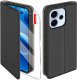 krainaGSM Etui z klapką do Oppo Reno 15 5G Zamykane Czarne Futerał + Szkło 1