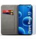 krainaGSM Etui z klapką do Oppo Reno 15 5G Zamykane Czarne Futerał + Szkło 9