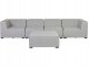 Beliani Zestaw ogrodowy modułowy 4-osobowy jasnoszary AREZZO 1