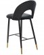 Beliani Zestaw 2 krzeseł barowych FALTON Welur Czarny/ biały 6
